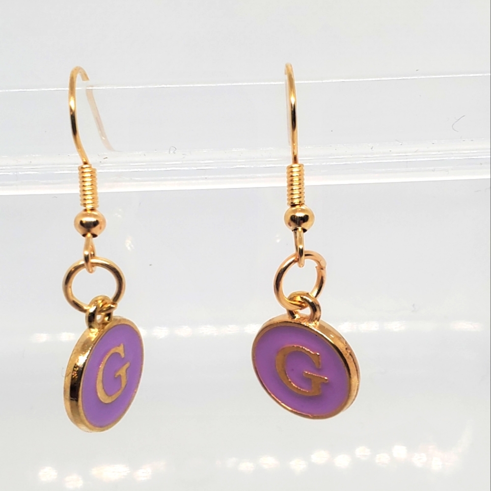 7/$10 G Initial Earrings, New